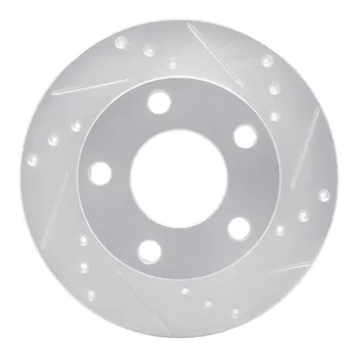R1 Concepts EDZ-73002R Brake Rotor Drilled and Slotted Silver